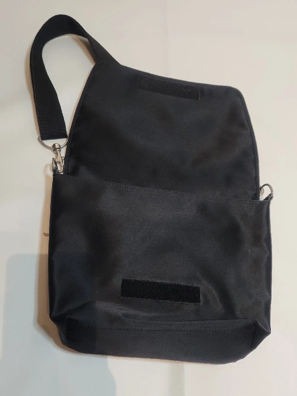 Vintage ESPIRIT Black Nylon Messenger Crossbody Bag